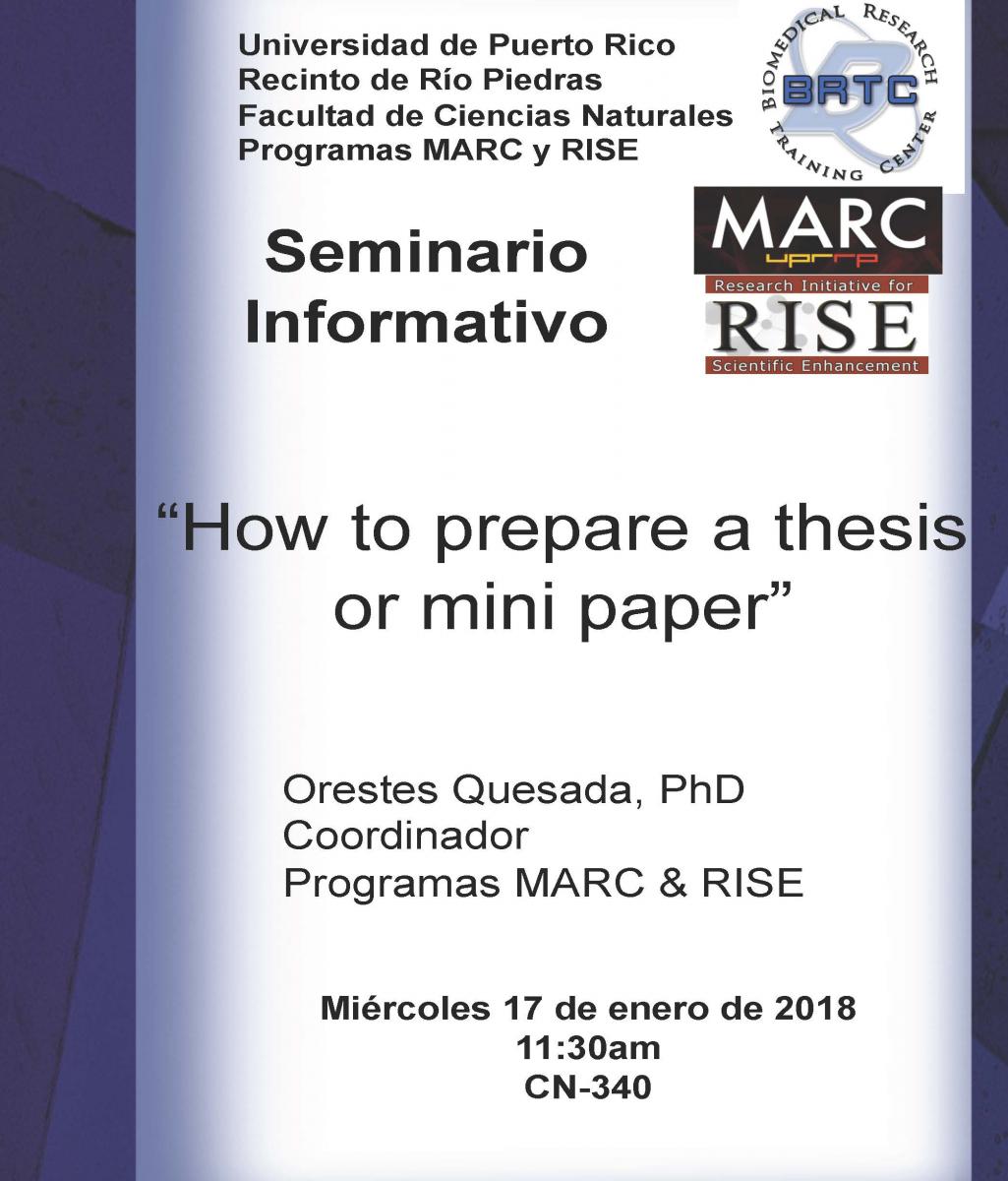 Seminar - Dr. Quesada (17 enero 2018) 