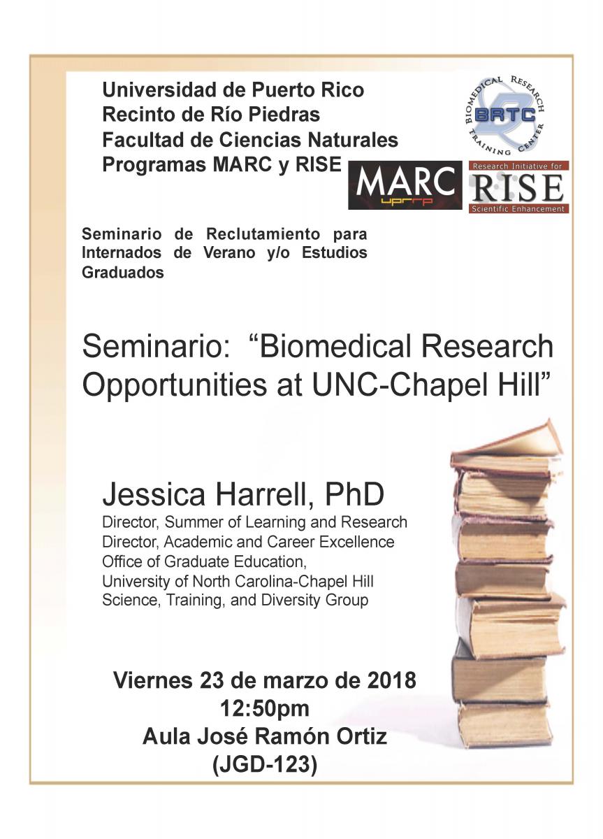 Seminar - Jessica Harrell (23 marzo 2018)