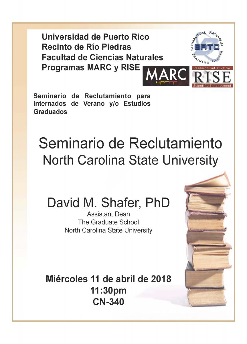 Seminar - David Shafer (11 abril 2018)