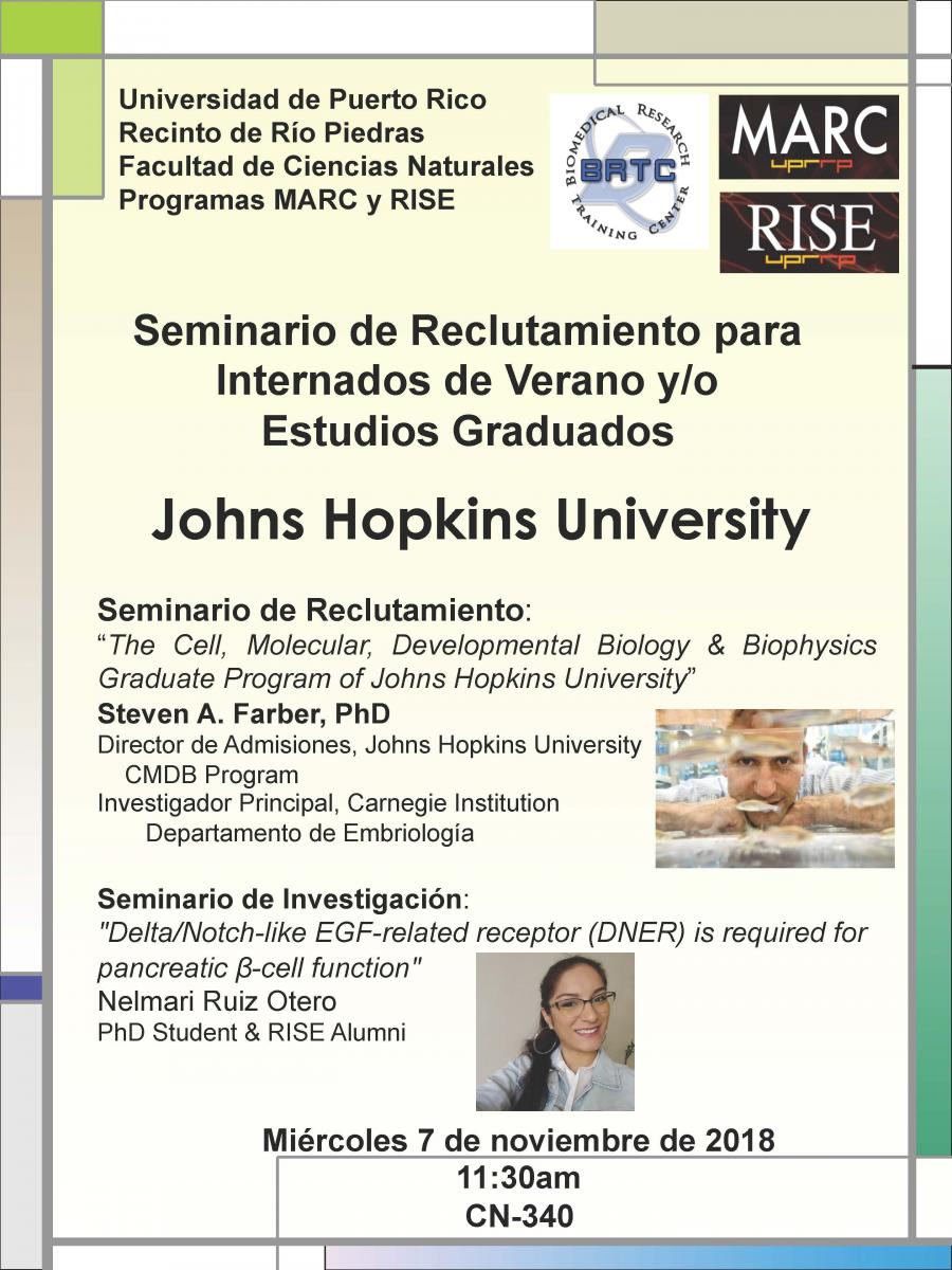 November 7, 2018 Seminar - Johns Hopkins