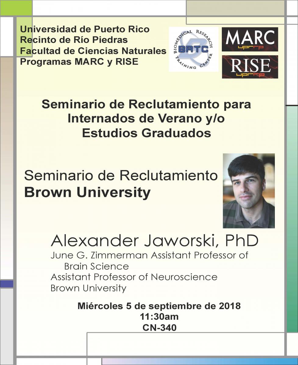 Seminar - Brown University (5 septiembre 2018)
